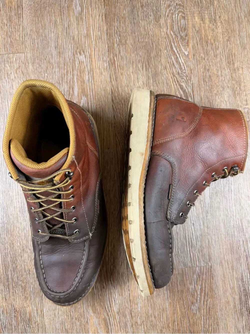 Carhartt 6-Inch Moc Toe Wedge Waterproof Work Boots Soft Tan CMW6175 | Men’s 12